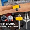 Gasea 1/4 Inch Shank Rabbeting Router Bit with 6 Interchangeable