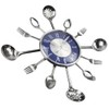 Timelike Wall Clock, 18" Metal Cutlery Utensil Kitchen Spoon Fork