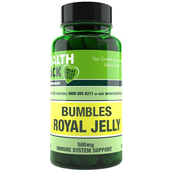 Bumbles Fresh Royal Jelly 500mg Capsules, Easy to Swallow Capsules, Made in The UK, 60 Capsules