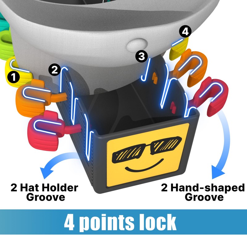 BRUBEQO Hat Organizer Hat Rack Stand 2-Pack,Hold Up to 14