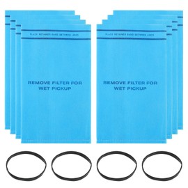 EPLZON WS01025F2 Reusable Wet Dry Filter Bags with Retaining Bands Fit for Stinger 2-1/2 to 5-Gallon Shop Vac Vacuum Craftsman 9-38737 MultiFit VF2000(pack of 8pcs Filter Bags 4pcs Retaining Bands)