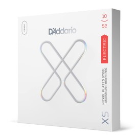 D'Addario Guitar Strings - XS Nickel Coated Electric Guitar Strings - XSE1052-3P - Maximum Life with Smooth Feel & Exceptional Tone - For 6 String Guitars - 10-52 Light Top/Heavy Bottom, 3-Pack