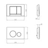 UWT02L-GE Toilet Push Plate for Wall Element Toilet UWT02L-GE, Glossy