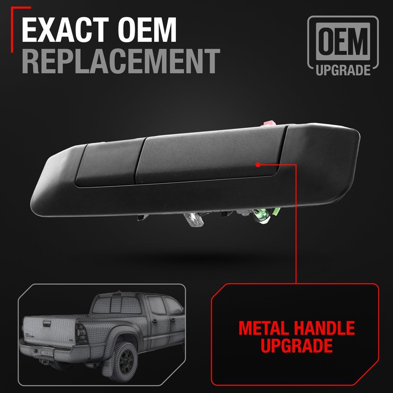 Tailgate Handle Assembly Replacement, Upgraded Metal - Compatible with 2009-2015