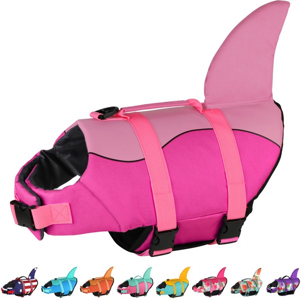 Dogcheer Dog Life Jacket, Cute Shark Dog Life Vest for