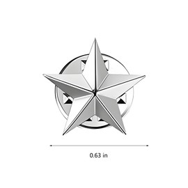 YAFIYGI 10 Pcs Star Pins Silver Lapel Pin Bulk Brooch Push Pin Award Badge for Honor Dance Party Costume Accessories Patriotic Events Decoration and Memorial Day Celebration