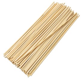1/8 x 12 Inch natural bamboo Dowel Rods, 400 pcs Multi-Purpose Unfinished Round Sticks for Plant support DIY Crafts.