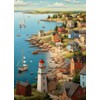 Bullglesup Puzzle for Adults, 1000 Pieces, Port Town with Poster,