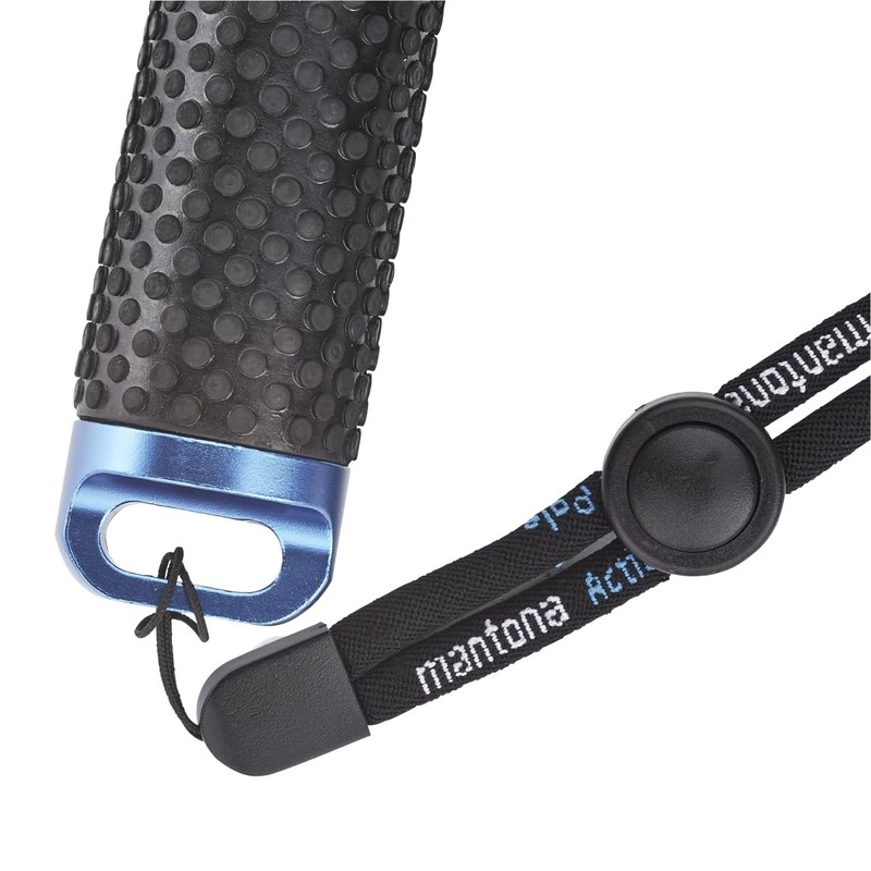 Mantona 50 cm Large Telescopic Bar for GoPro - Black/Blue