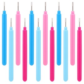 12 Pieces Paper Quilling Tools, 4 Colors Slotted Kit Rolling Curling Quilling Needle Pen Paper Paper Quilling Pen Volume Curling Pen for Paper Rolling Card making DIY Art Craft Handmade Tools