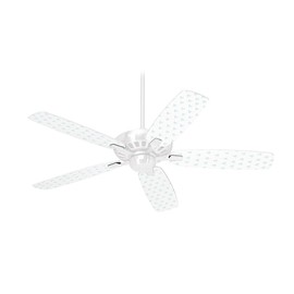 Hearts Light Blue - Ceiling Fan Skin Kit fits most 42 inch fans (FAN and BLADES SOLD SEPARATELY)