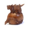 Brave Wings Two Headed Dragon Egg ~ Wooden Sculpture Gift
