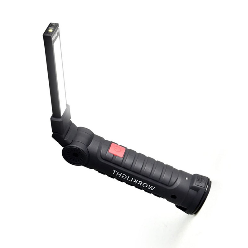 Walfront 360 Rotating Magnetic LED Flashlight USB Rechargeable Strong Light