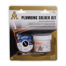AIM Plumbing Solder Kit with solder wire, flux and brush, Solder for Plumbing Repairs (113g / 4oz)