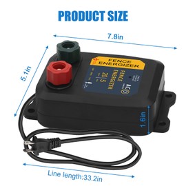 Electric Fence Charger, 5 Mile Electric Fence Energizer,Electric Fence for Preventing Wild Animals Intruding