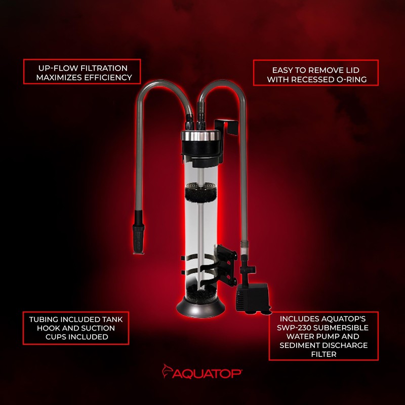 AQUATOP MR-20 Media Reactor – 95 GPH Up-Flow Filtration System