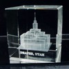 Ringmasters Crystal Cube Desk Decor LDS Temple Paper Weights for Office Desk | Christian Home Decor, (Draper Utah)