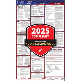 2025 Arizona and Federal Labor Law Poster (English, AZ State) - OSHA Compliant All-in-One Laminated Poster, J. J. Keller & Associates, Inc.