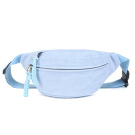 Micmores Women's Shoulder Bag, Bum Bag, Small, Fashionable Cord Crossbody Bag, Stylish & Practical Chest Bag, Belt Bag, Waist Bags for Outdoor Sports, Travel, Running, School, blue, Fashion, casu