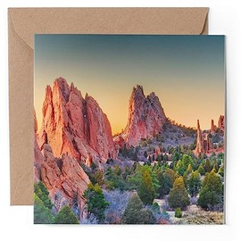 1 x Greeting Card - Garden of the Gods Colorado Springs USA - Blank Birthday Celebration Anniversary #50997