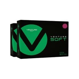 Venture Golf Soft Matte Pink Golf Balls - Double Dozen