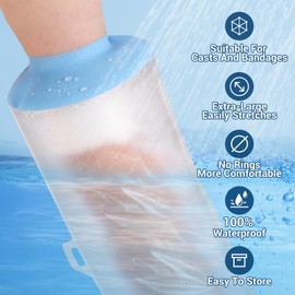 Cast Covers for Shower Arm, Waterproof Cast Cover, Extra - Large for Adult, Reusable Sleeve, Wound Care Supplies for PICC, Bandage, Keeps Arm Dry During Shower and Swimming, After Surgery Gifts