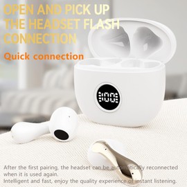 2024 Version True Wireless Bluetooth Earbuds with Charging Case Compatible with Apple & Android, Dual Connect, Built-in Microphone, Stereo Sound in-Ear Bluetooth Headphones Headset - Model 42