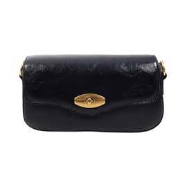 [神戸レタス] ショルダーバッグ ターンロック ワンハンドルバッグ レディース カバン フェイクレザー ミニバッグ [B1627] M ネイビー