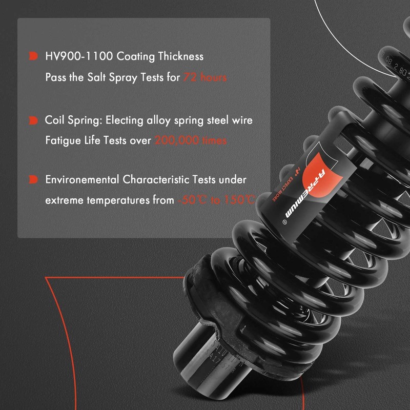 A-Premium Front Pair (2) Complete Strut & Coil Spring Assembly