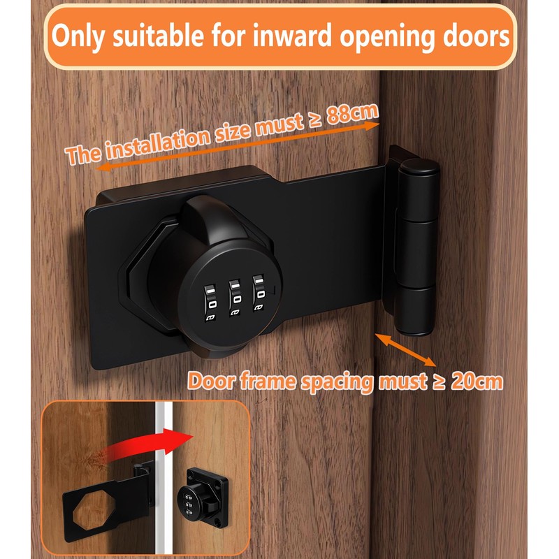 90 Degree Sliding Barn Door Lock and Latches - Cabinet