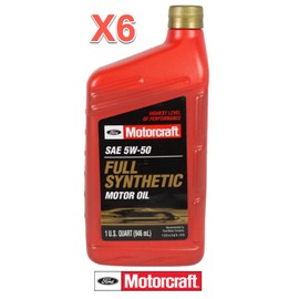 6 Quarts Motor Oil OEM for FORD MOTORCRAFT Fully Synthetic SAE 5W50