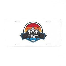 CafePress Taos Ski Valley Taos New Mexico Aluminum License Plate, Front License Plate, Vanity Tag