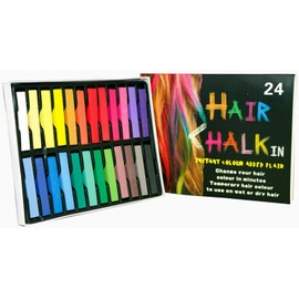 Hair Chalk, 24 Colors Set – Non-Toxic Temporary Hair Color Chalk Dye, Soft Pastels for Women, Girls, Parties, Cosplay & Festivals