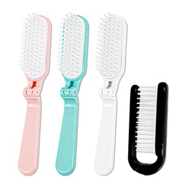 4 Pieces Folding Combs Hair Brush Portable Pocket Travel Hairbrush Styling Hairbrush for All Hair for Women Men (Multicolor)