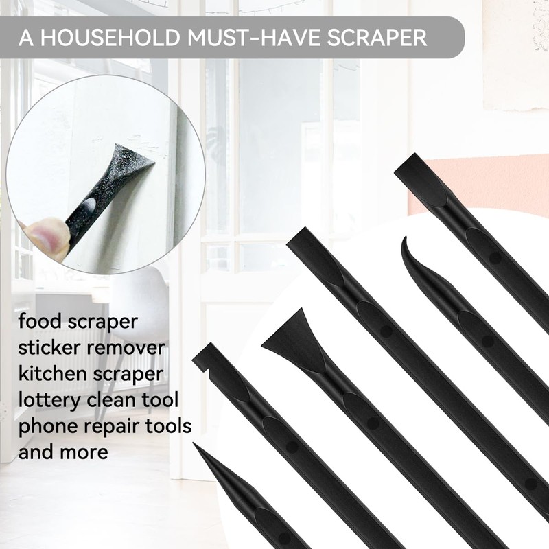 9 Pieces Plastic Scraper Tool for Tight Spaces, Non-Scratch Kitchen