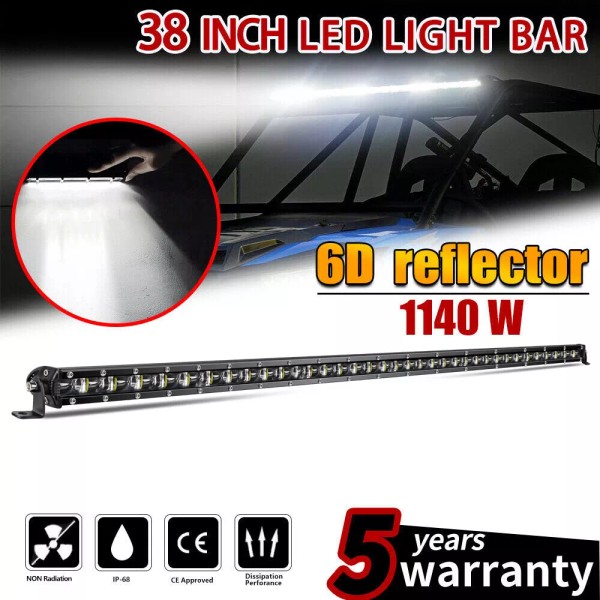 FuKnight Ultra Slim 38"Inch LED Light Bar Offroad For UTV