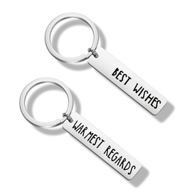 Couples Keychain Best Friend Keychain Set Best Wishes Warmest Regards for Boyfriend Girlfriend Daughter Son,BFF Gift Sister Gifts Brother Gifts Bestie Gifts Maid of Honor Gifts Friendship Keychain