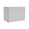(8x14) x(8x14) x10 Rectangular Drum Lampshade White with Brass Spider