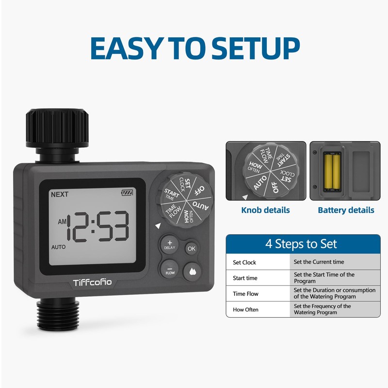 New Programmable Water Volume Control Sprinkler Timer, Water Duration Control