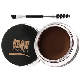 Waterproof Eyebrow Gel & Brow Pomade Kit with Dual-Ended Brush - Smudgeproof, Long-Lasting 3D Eyebrow Gel Brown | Quick-Dry, Oil-Free, 12H Wear for Defined Brows