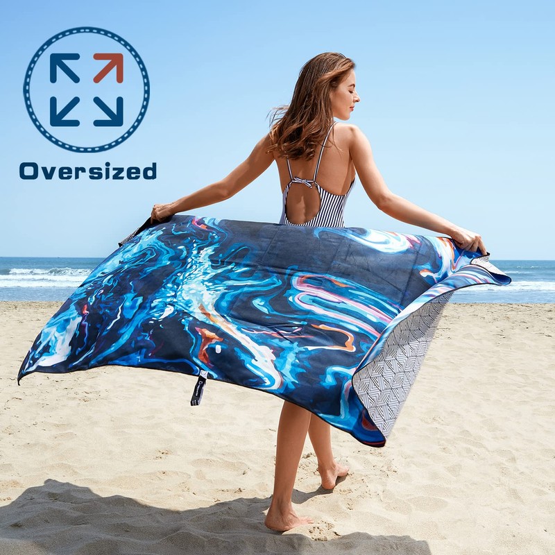 DARCHEN Microfiber Beach Towels Oversize Quick Dry Towel[1 or 4