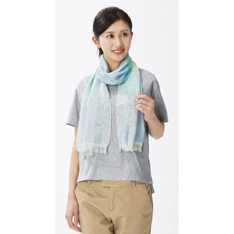 Selvan 100% Cotton Soft Gauze Stole, Blue, 1 Piece