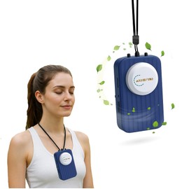 Personal Air Purifier Necklace, Wearable Mini Air Ionizer Eliminates Pollen,Smoke,Dust for Outdoor,Travel (BLue)
