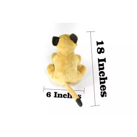 K&M Mountain Lion / Puma / Cougar Cuddlekins Stuffed Animal 18" Long - F3492 B172