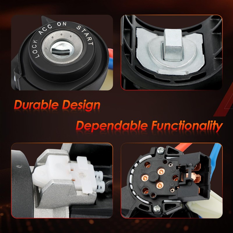 Ignition Assembly, Lock Cylinder Switch & Cylinder Housing, with Keys,