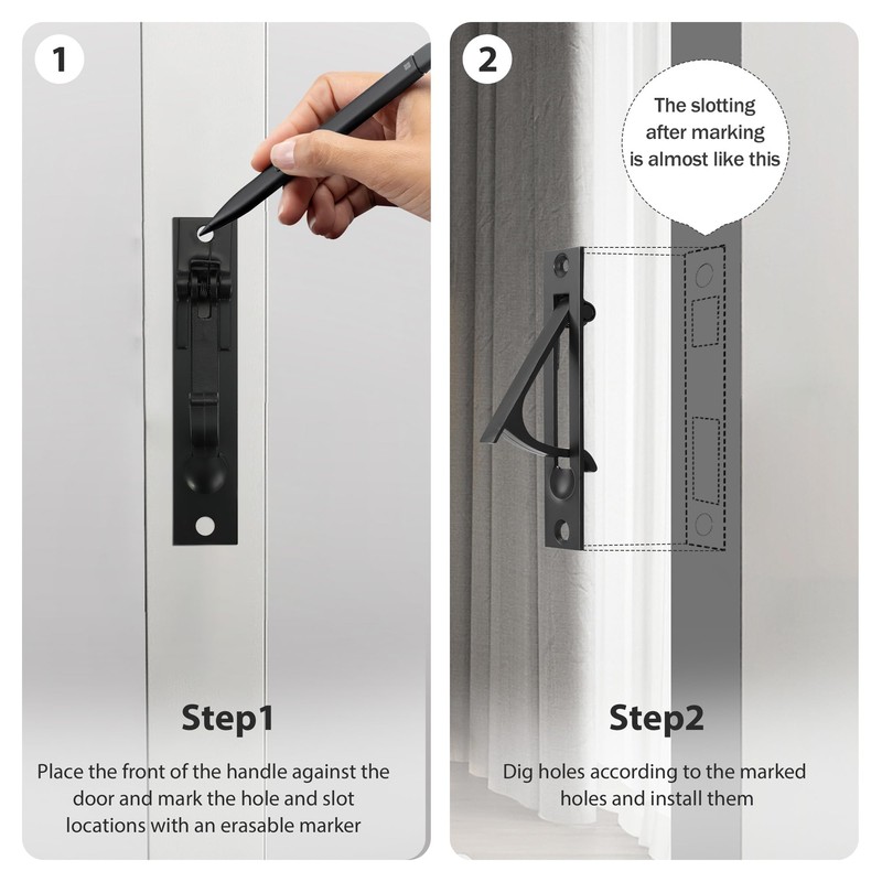 Malimali Pocket Door Lock with Key and Edge Pull Set,