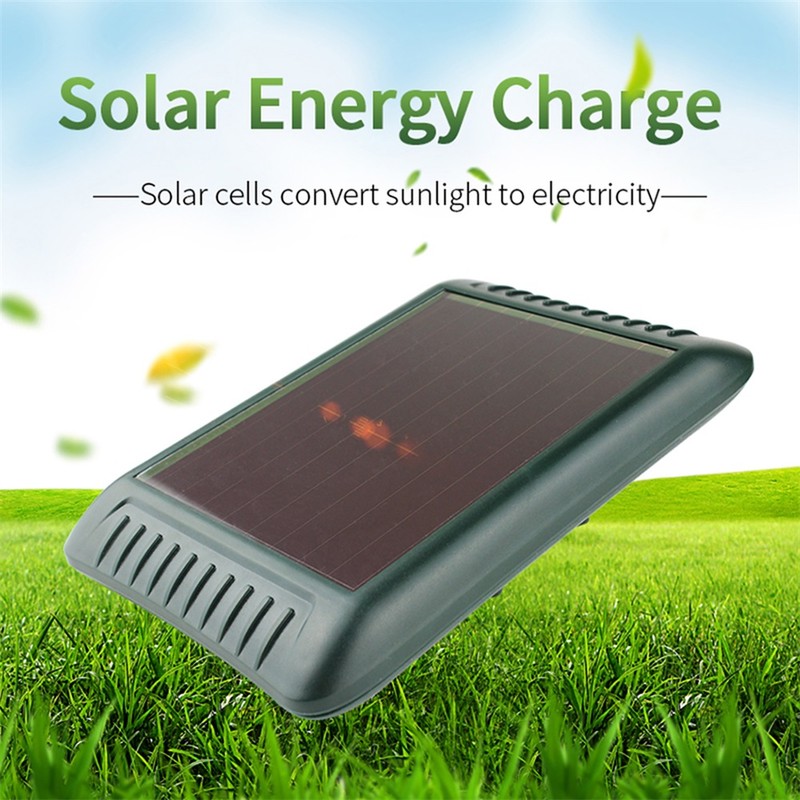 Solar Ultrasonic Animal Pest Repeller Outdoor Four Speakers Mechanical Wave