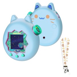 Tamagotchi Paradise Case Cover, Soft Silicone Protective Case, Cute, For Children, Anti-Fingerprint, Waterproof, Protection, Shockproof, Anti-Ghost, Durable, Hand Strap Included (Blue)