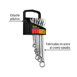 Pretul J-206P, Juego de llaves combinadas, 6 piezas
