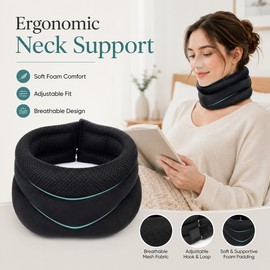 Foam Neck Support Brace for Daily Comfort – Adjustable Cervical Collar Sleeve for Travel, Reading & Rest